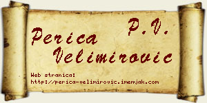 Perica Velimirović vizit kartica